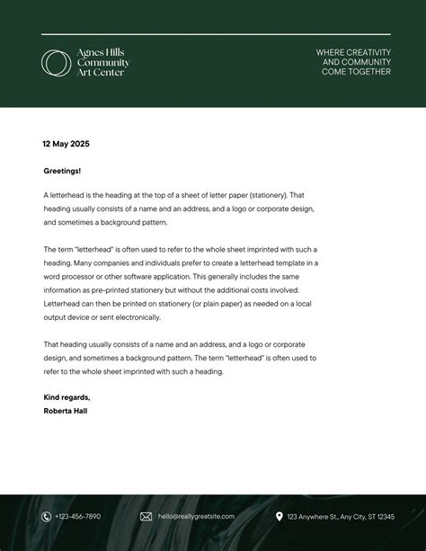trust letterhead